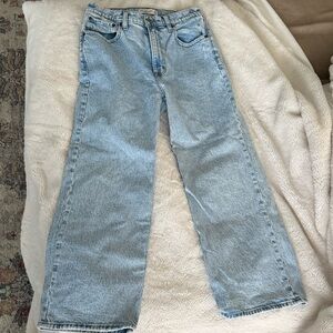 Abercrombie & Fitch Light Wash High Rise 90s Relaxed Jean Size 29 Extra Short
